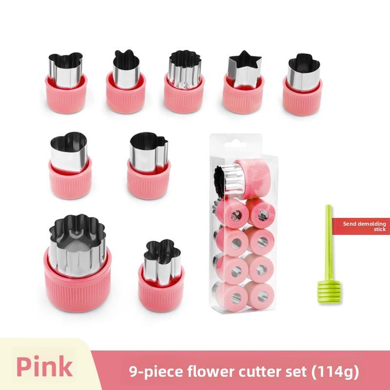 Household Kitchen Mold Set Baby Complementary Food Butterfly Noodle Mold Fruit and Vegetable Cutting Mold Stainless Steel Biscuit Embossing Mold