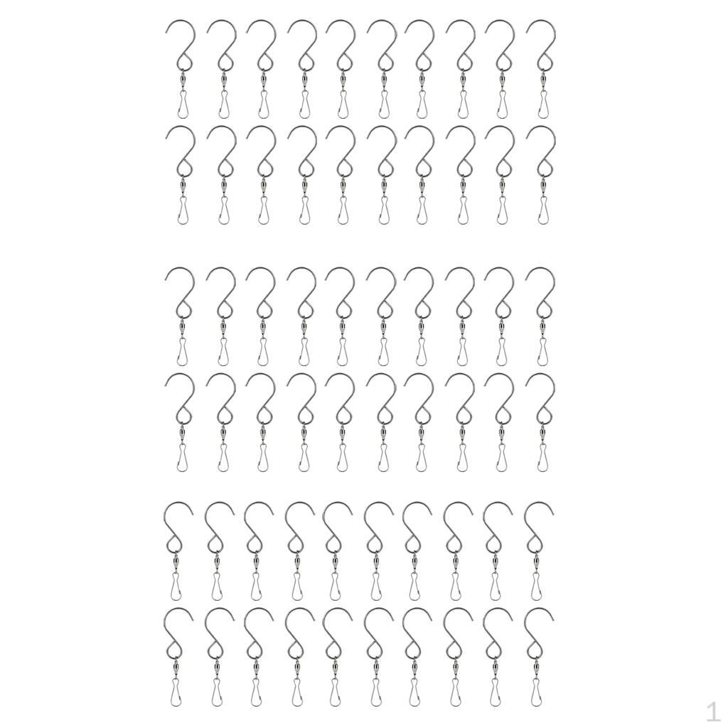 

Поворотные крючки, 60 шт., зажимы, колокольчики, фигурные блесны, хрустальные твистеры, садовые колокольчики, принадлежности для вечеринок