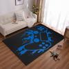 Gaming Controller Pattern Rug for Living Room Decor, Black and Blue Suitable for Use As an Anti-slip for Living Room Bedroom Sofas