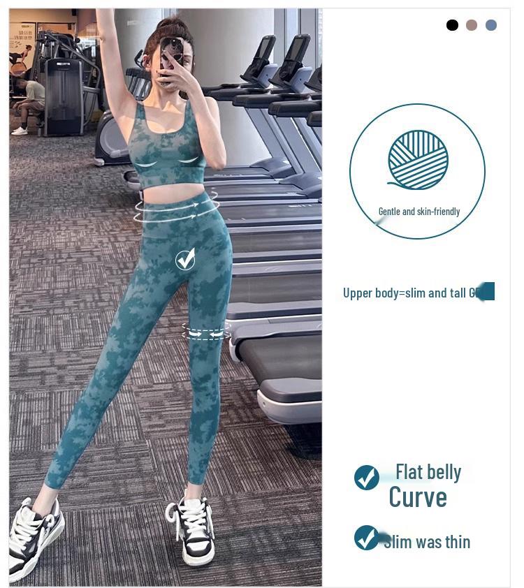 Women's High Waist Tie-Dye Yoga Leggings – Quick-Drying, Hip-Lifting Fitness Pants for Pilates and Training