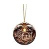 Painted Jesus Nativity Christmas Tree Pendant 2d Acrylic Keepsake Religious Ornament Creative Decoration Prayer Xmas Party