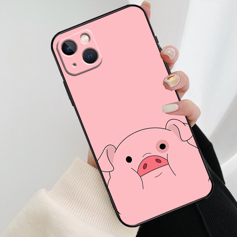Cartoon Pig Phone Case For iPhone 17 Pro Max 14 13 12 11 15 16 Pro Max mini 16 15 Plus 16e 17 Air Cover