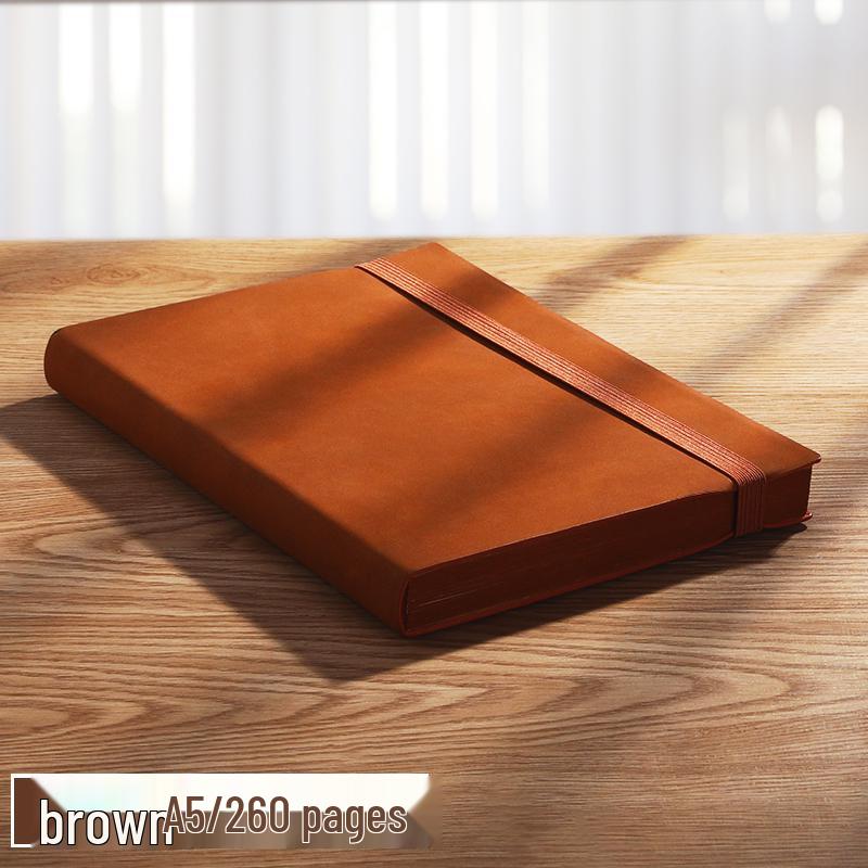 A5 Premium Soft Cover Business Meeting Notebook - Sheepskin, Thickened, 20 Sheets