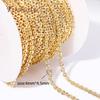 Wholesale Bulk Cable Chains For Jewelry Making,14K Gold Plated Metal High Quality Spool Chains DIY Necklace Bracelet Accessories