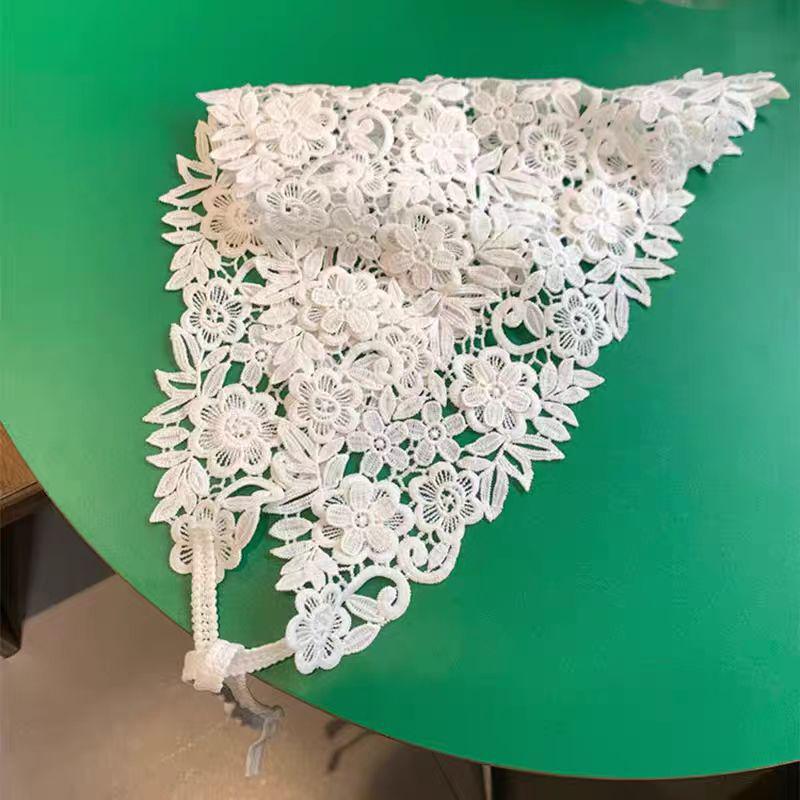 

Летний цветочный кружевной платок-бандана треугольной формы с вырезами One Size