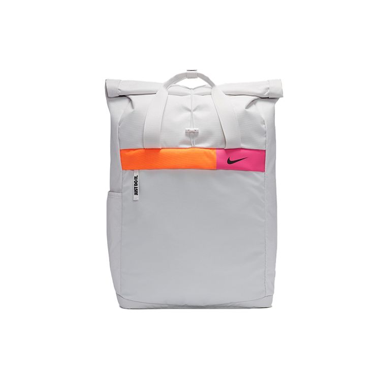 Nike Fashion Simple Casual Sports Polyester Backpack Unisex Backpack Light-Silver-Gray CU1488-094 Light Silver Gray