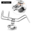 316 Stainless Steel Rail-Mounted Fishing Rod Holder – 360° Adjustable, Fits 25/32mm Rails – Marine Grade, Mirror Polish – For Boats, Kayaks