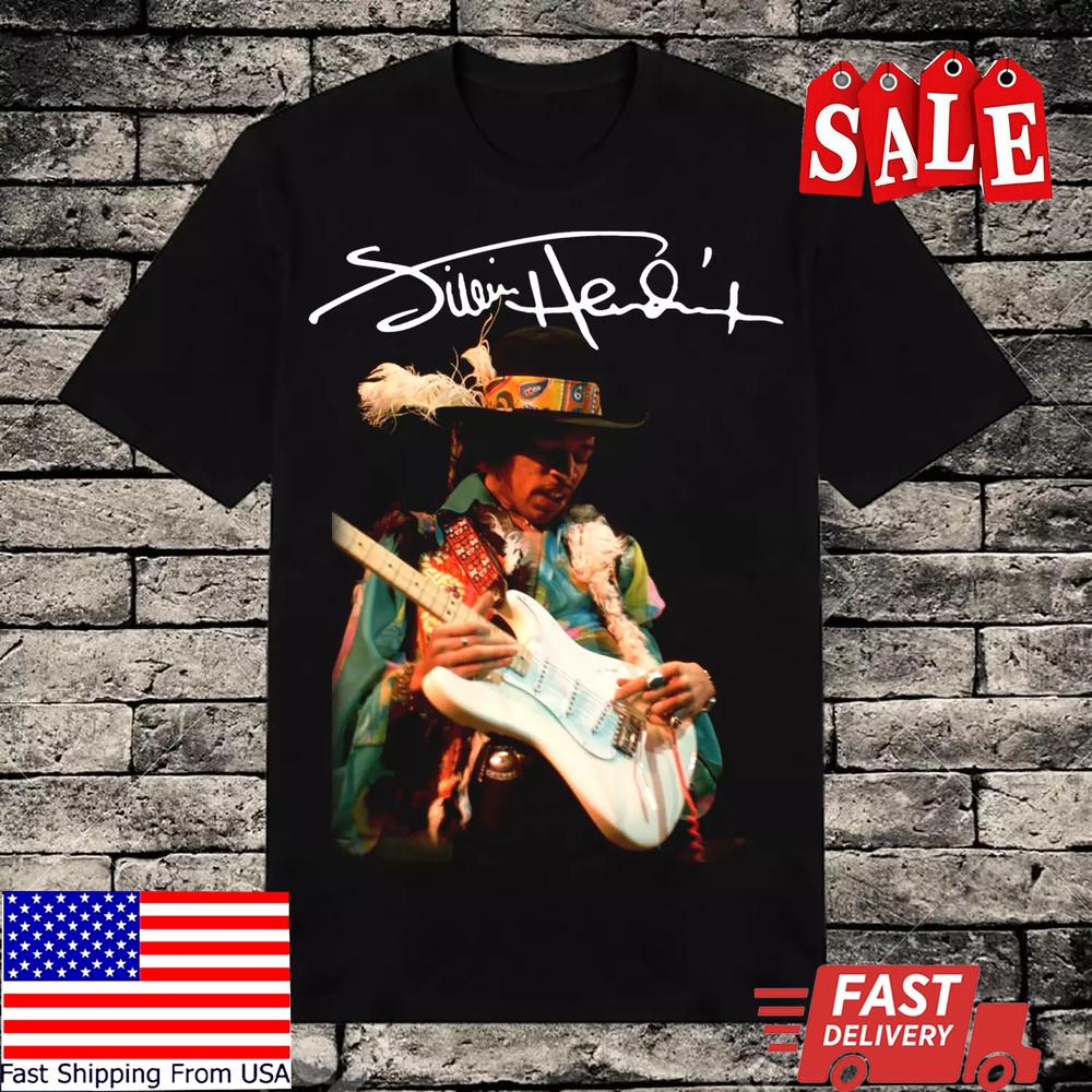 Джими Хендрикс Певец Хлопок Подарок Для Фаната Черный Все Размеры Унисекс Футболка Унисекс Футболка M