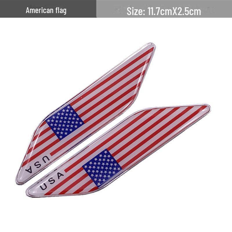 Europäischer Auto-Dekor-Metallaufkleber für Kotflügel - Deutschland, Frankreich, Italien, Kanada