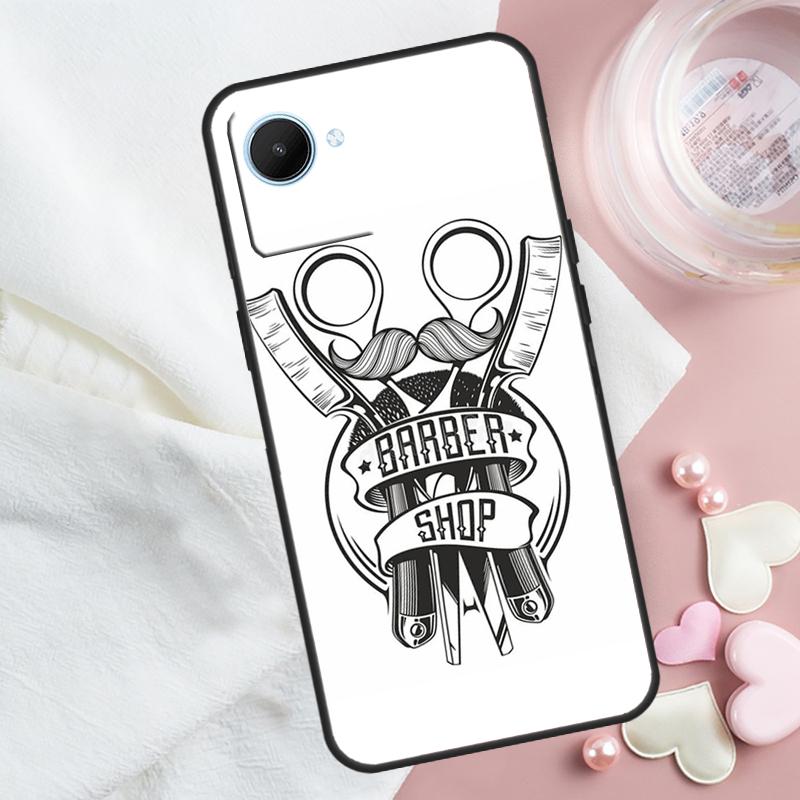 Barber Shop Hair Stylist Salon For Realme GT 6T 6 5 GT7 Pro C67 C75 C61 C55 C53 C51 C21Y C25S 10 11 12 13 14 Pro Plus Case