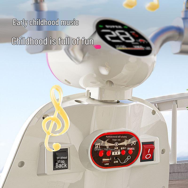 2024 Model Children's Electric Tricycle for Boys and Girls, Ages 3-12, Long Range, Pushable.