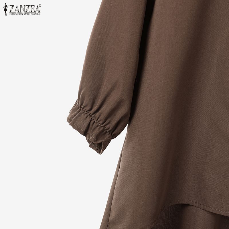 ZANZEA Women Long Sleeve Long Blouse and Pants Casual Two Piece Suit Sets