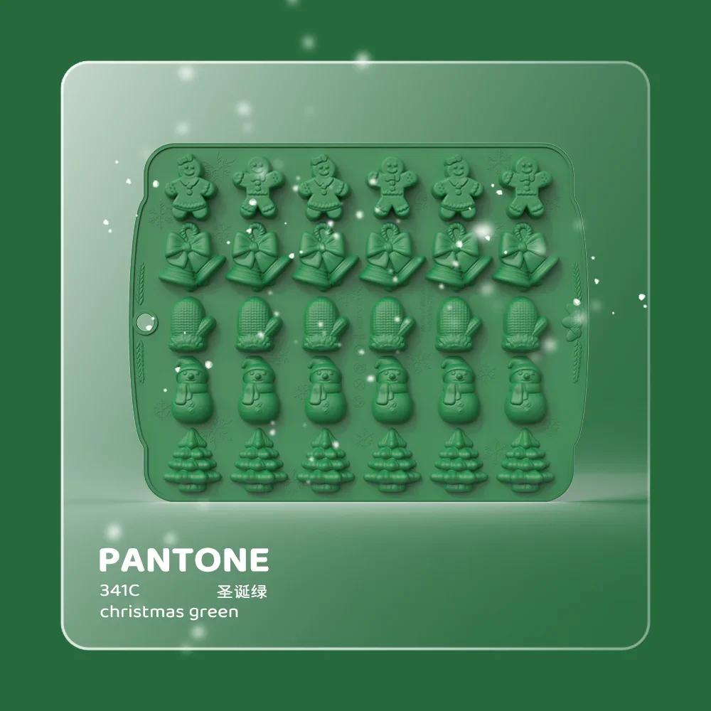 Nowa forma świąteczna 5-w-1 forma do czekolady silikonowa forma do ciasta choinka świąteczna