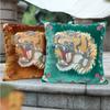 Tiger Head Embroidered Pillow Cover American Retro High Quality Cushion Cover Pillows Decor Home