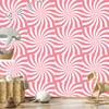 Hippie background wallpaper coral, white and powder pink 50x1000