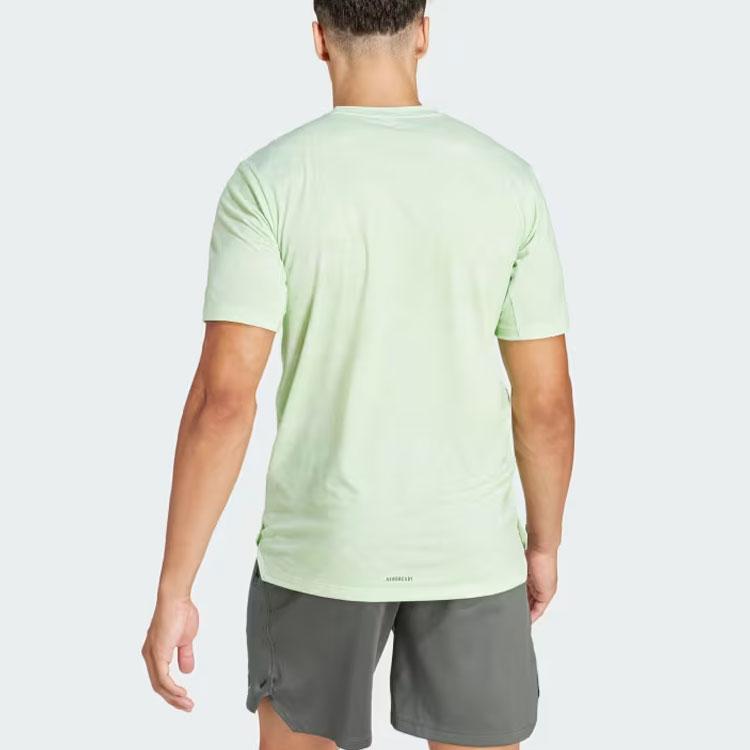 Adidas Logo Tie-Dye Crew Neck Short Sleeve T-Shirt Men Tops Light-Green IS3801