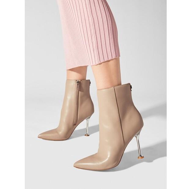 Beige Guess Travis Ankle Boots FLPTRA LEA10