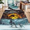 Dinosaur Moonlit Adventure Office Rug Chair Mat, Game Carpet, Suitable for Front Door, Bedroom, Living Room, Desk, Holiday Gift