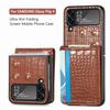Anti -Shock Full Protection Leather Wallet Case For Samsung Galaxy Z Flip4 5g Flip 4 Zflip4 Card Holder Phone Accessories
