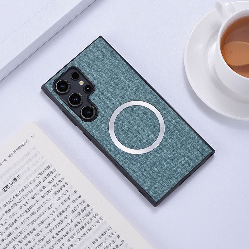 New Fabric Case for Samsung Galaxy S24 S23 S22 S21 Ultra  S24 Plus For Magsafe Magnetic Charging Silicone Protection Cover Coque