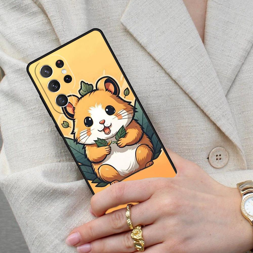 Cute Funny Hamster Funda Cell Phone Case for Samsung Galaxy S26 Ultra S25 S24 S23 S22 S21 S20 Note10 Cover