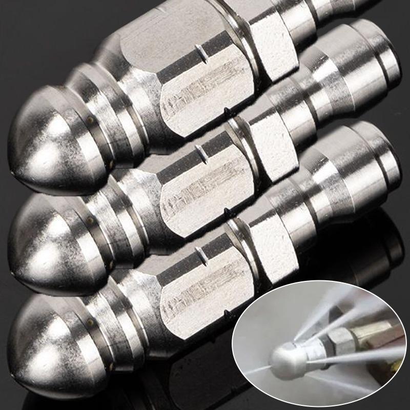 1/10pcs Iron Sewer Jetter Pressure Washer Hose Nozzle Quick Connect Drain Jetting Clog Remover Mouse Head Sewer Cleaning Tool