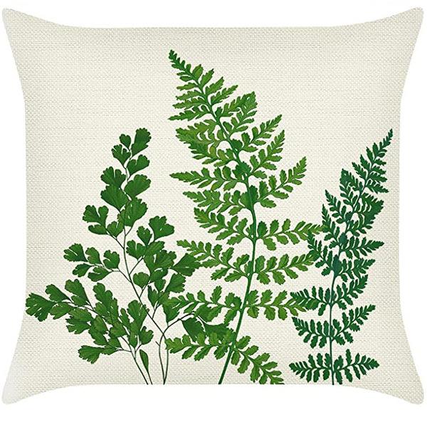 New Nordic Green Plant Printed Pillow Case Sofa Pillow Leaf Series Decorative Pillow Linen