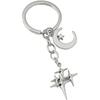 Bag Pendant Star Moon Key Rings Metal Star Keychains Creative Y2K Keychains  Handbag Decoration