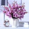 5 Branch Artificial Magnolia Flowers Multi-Bloom Silk Artificial Faux Plants 20 Heads Blue Fake Flower Branch Photography Props