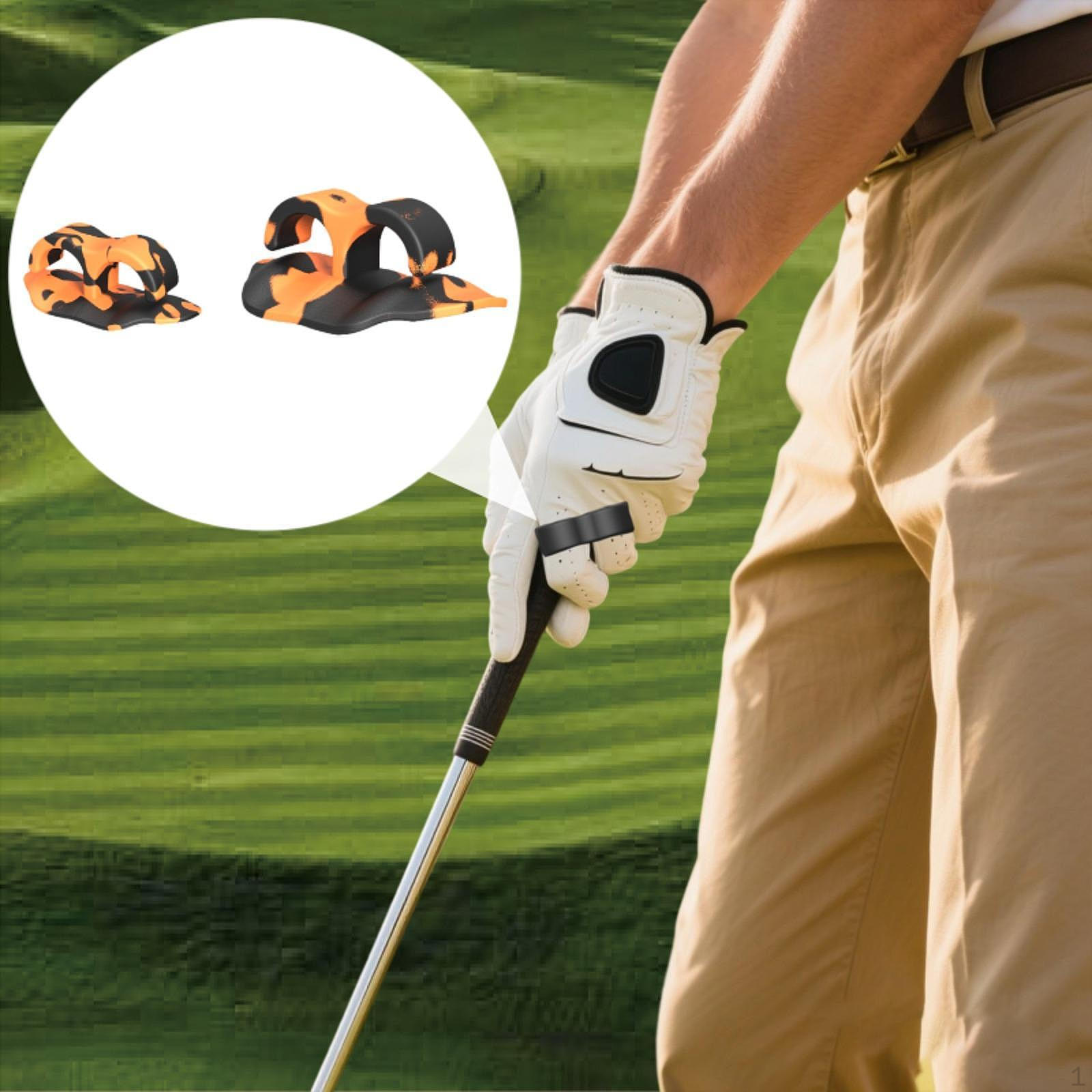 

Удобный гольф-грип для взрослых, Нескользящий, Для начинающих, Для игры на открытом воздухе и в помещении, Портативный, Свинг жёлтый