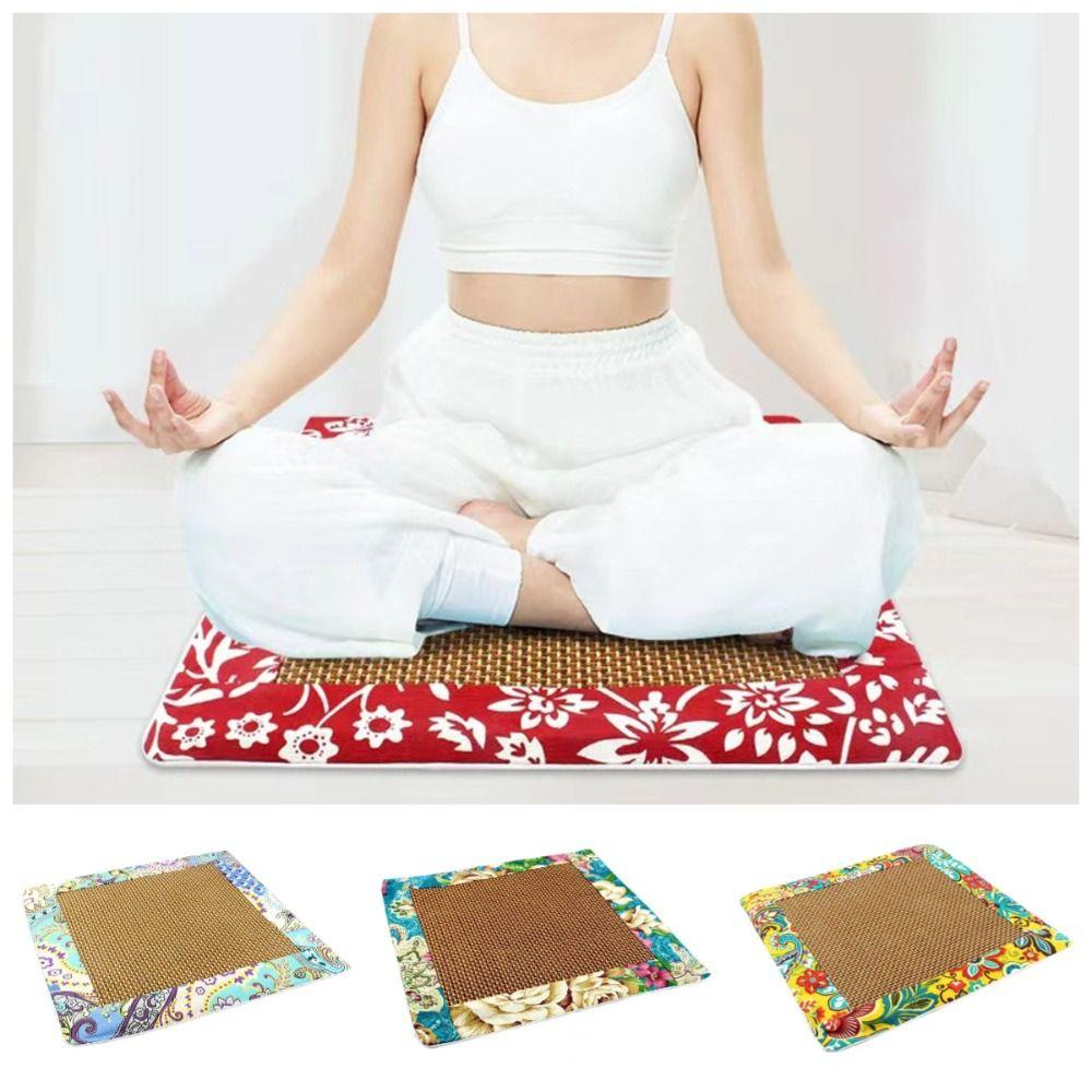 Cool Rattan Seat Cushion Breathable Chair Pad Chair Protection Car Seat Cushion  Yoga