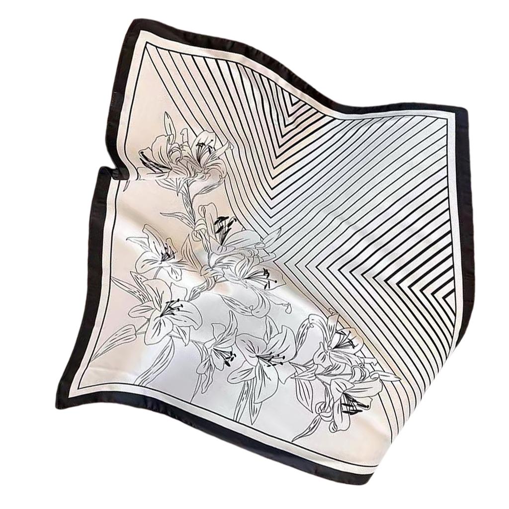 Soft Square Scarf For Women 70cmx70cm Neckerchief Lightweight Head Wrap Neck Bandana Decorative Bag Strap Accessory