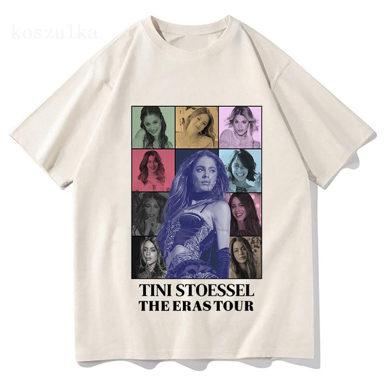 Tini Stoessel Tini De Papel Koszulka Koszulka dla Fanów Merch Unisex Koszulka z Napisem Czysta Bawełna Oddychająca i Wygodna Estetyczna Koszulka