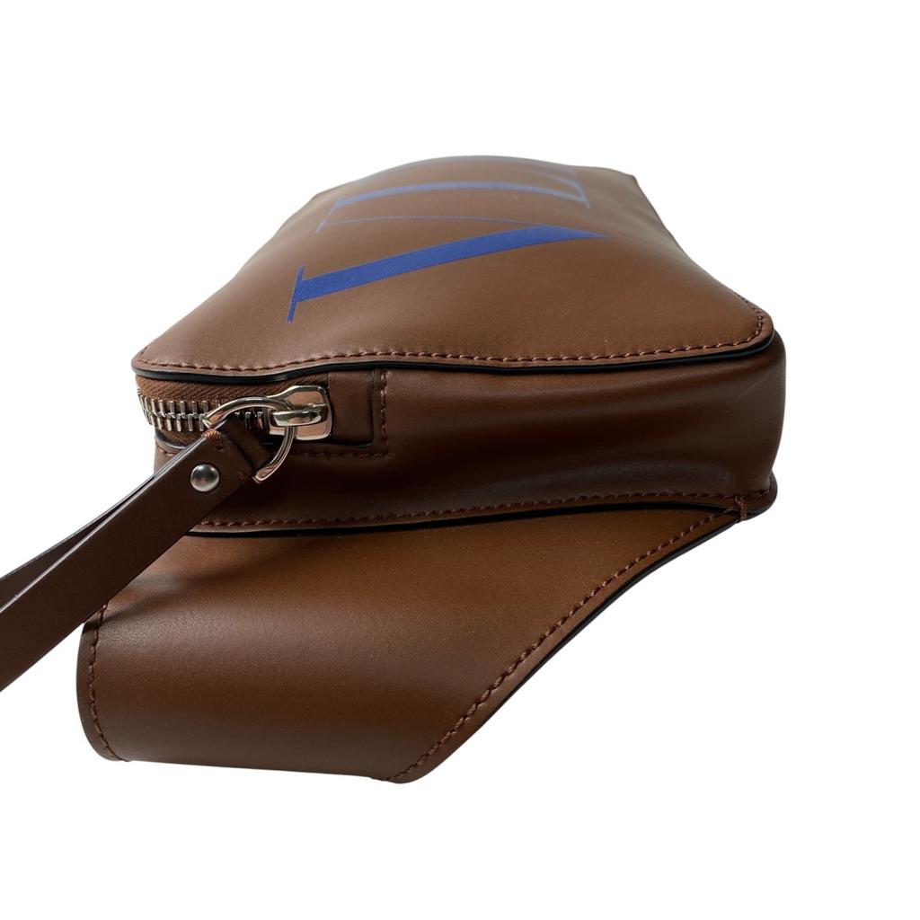 Używana torba na ramię Valentino Garavani Brązowa skóra męska