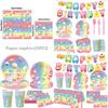 Squishy Party Supplies Kit With Cartoon Theme For Kids Birthday Celebration Decor