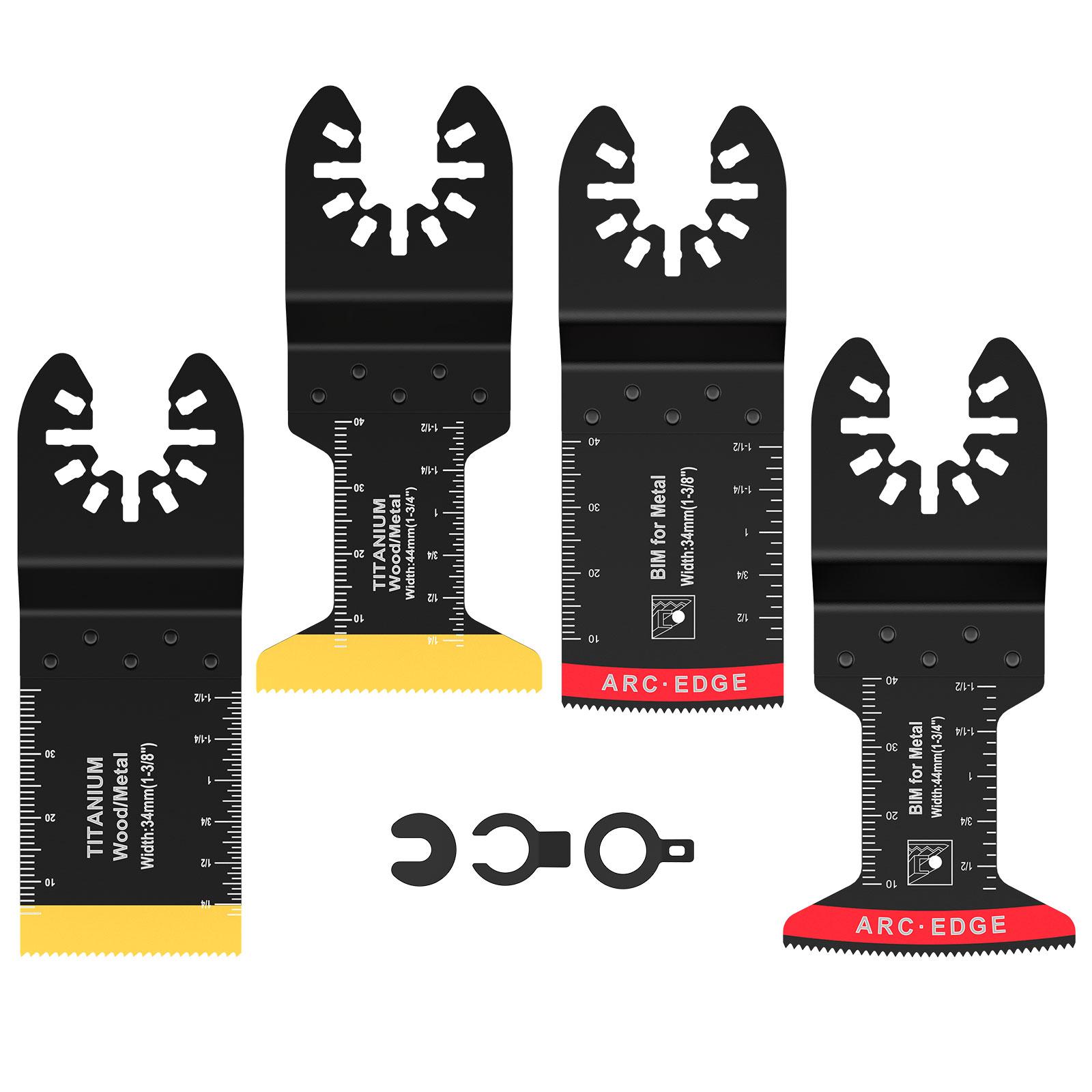

Комплект биметаллических осцилляторных пильных полотен, универсальных лезвий для многофункциональных инструментов с дуговой кромкой, сверхдлинных пильных полотен для дерева и металла