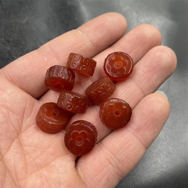 14mm Spiral Carved Agate Spacer Beads - Jade DIY Jewelry Accessory Loose Bead Separators