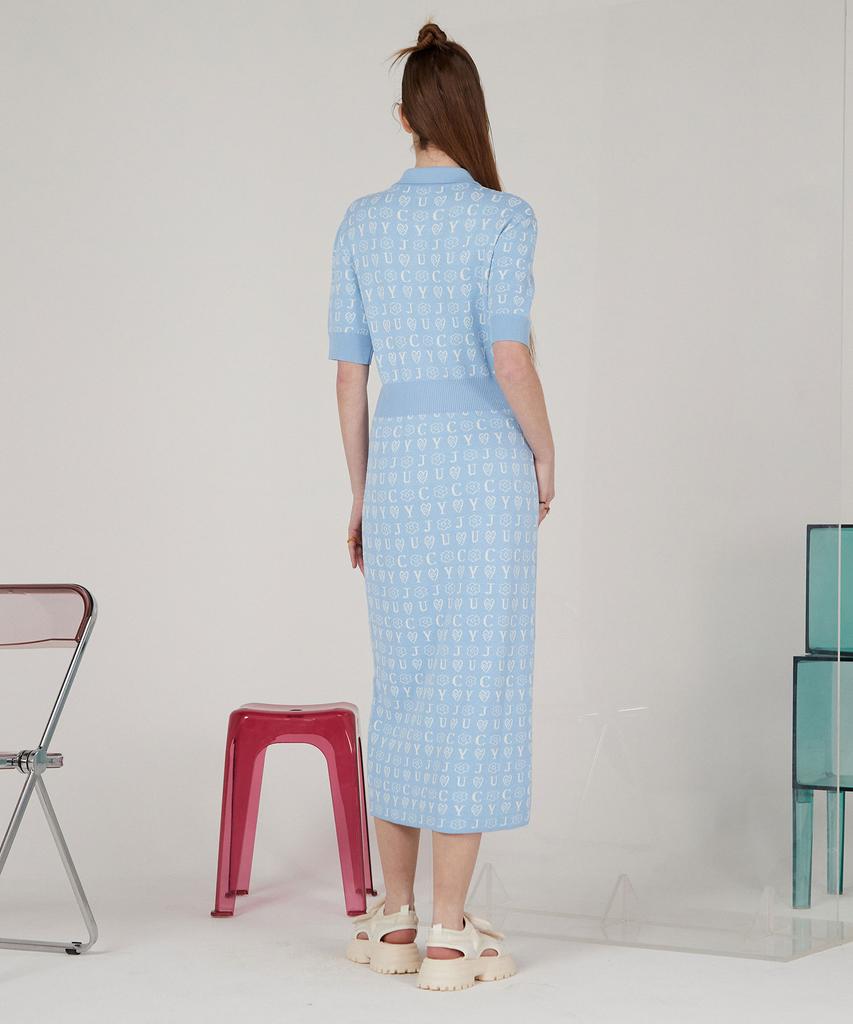 Jucy Judy J Logo Jacquard Slim Fit Knit Dress Jyop321A