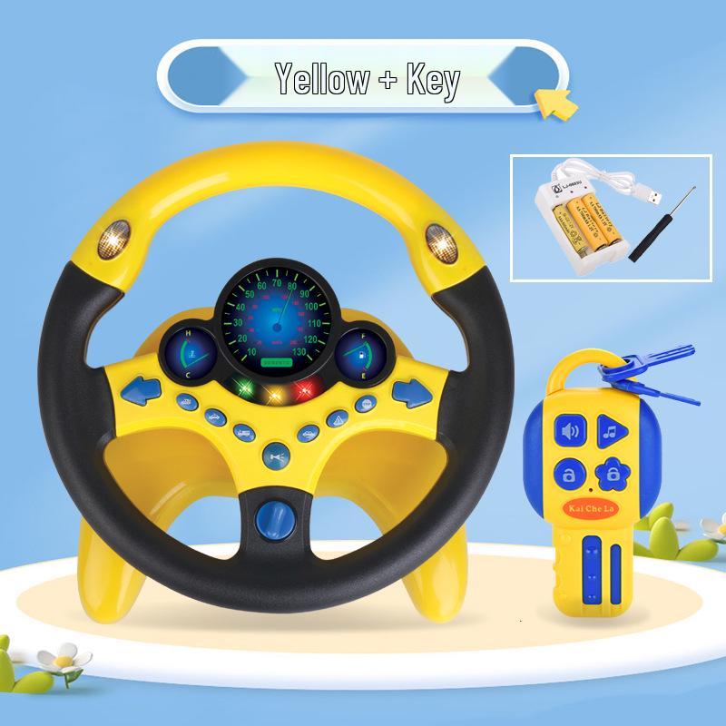 Kids' Large Passenger Seat Simulated Driving Toy with Base
