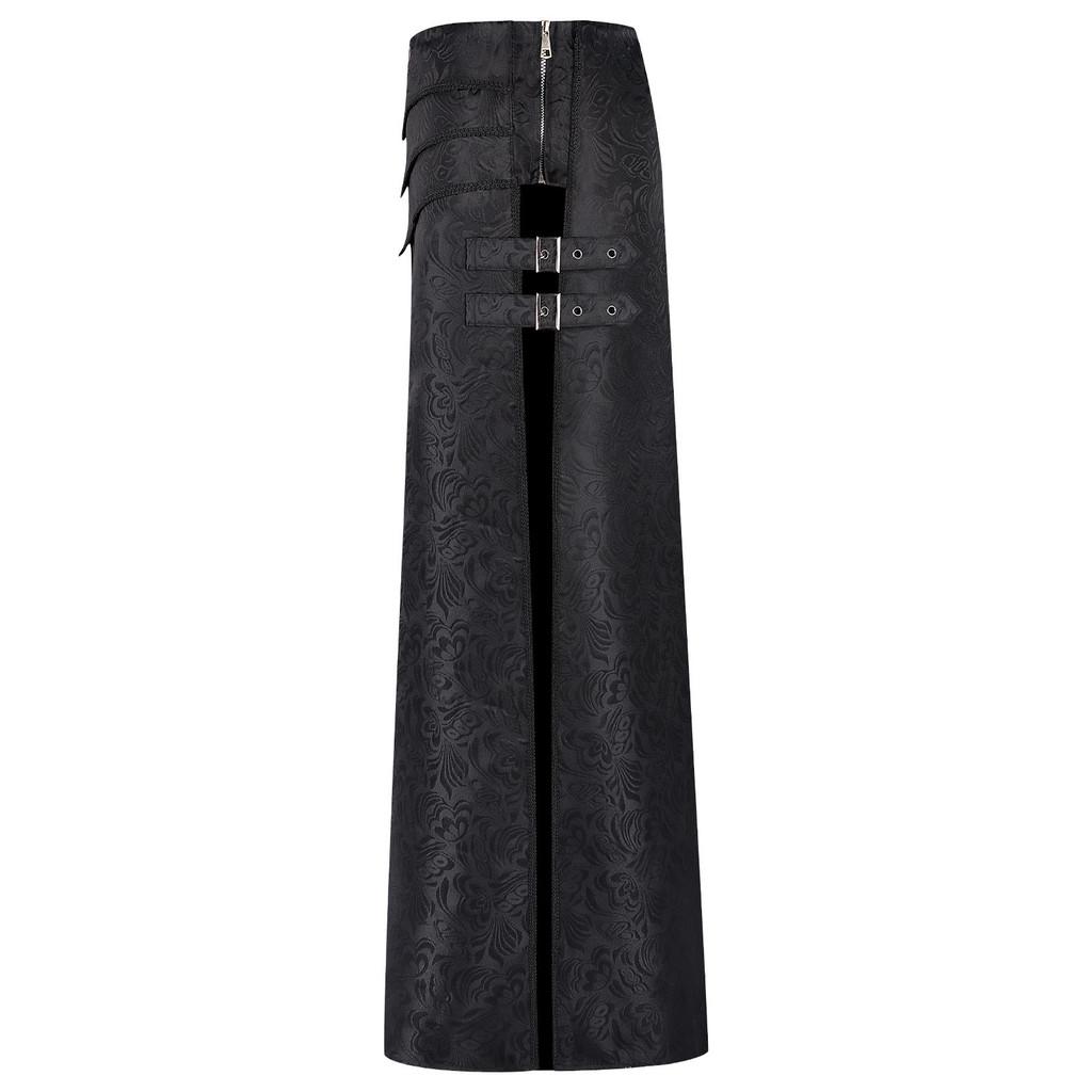 Gothic Rock Half Skirt For Men With Polyester Fabric For Stage Performance