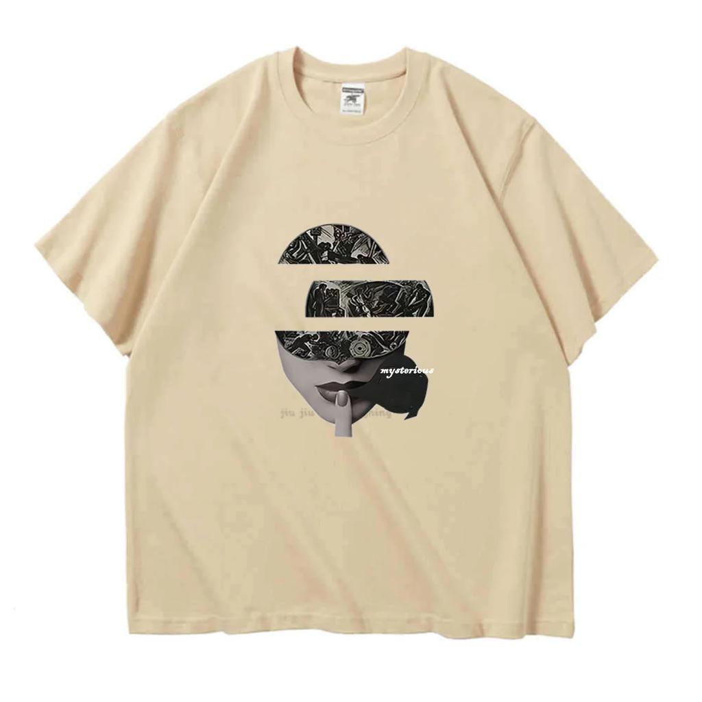 Mysterious Men Women T-Shirt 2024 Summer Short Sleeve Anime Graphics Tshirts Top unisex Loose Fashion Clothes Oversized Tees
