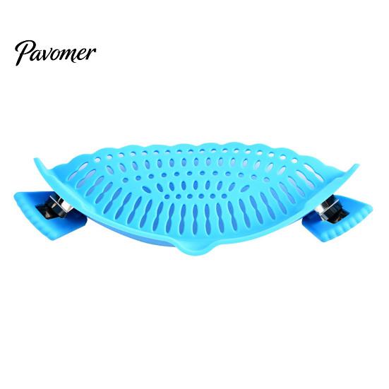 Vegetable Washing Filter Silicone Pot Edge Strainer, Clip-on Kitchen Colander for Pasta Vegetables, Multipurpose Food Strainer Non Slip Drainer