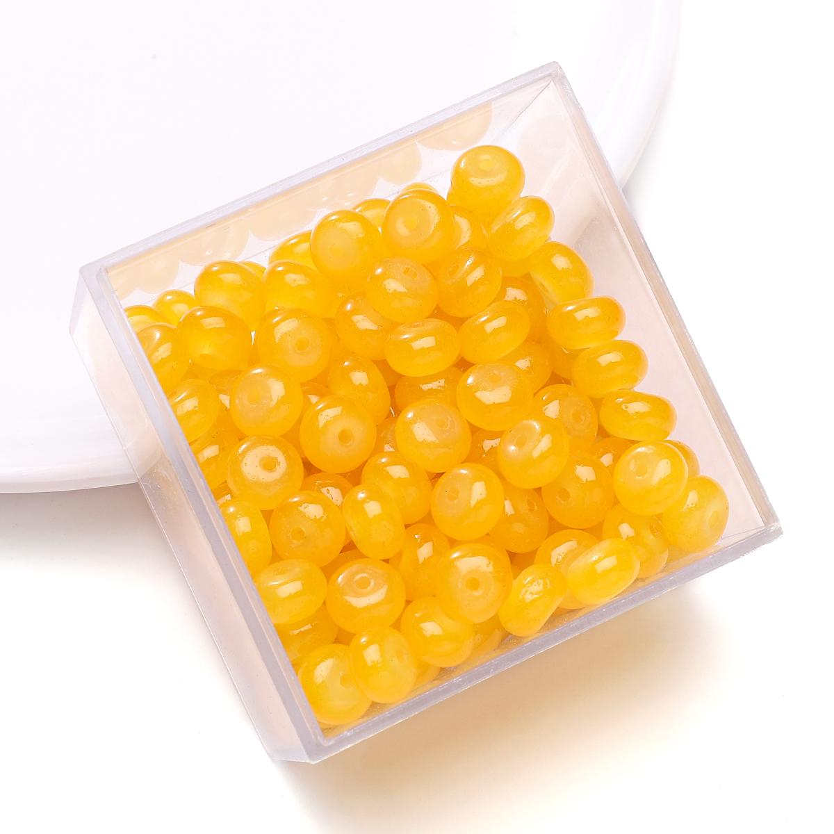 

25 шт. хрустальные стеклянные бусины, свободные разделительные бусины для изготовления ювелирных изделий своими руками, браслет, ожерелье оранжевый/жёлтый