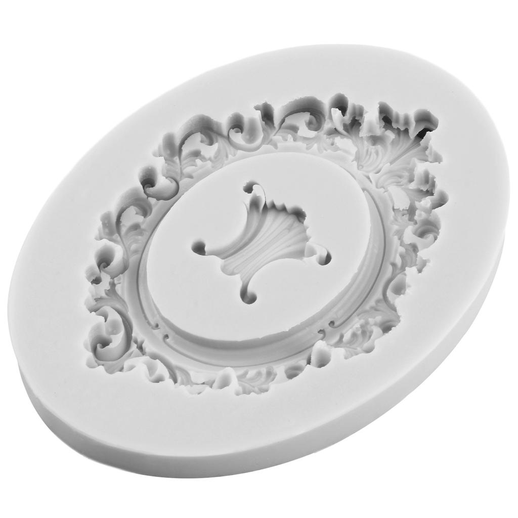 Flower Lace Frame Silicone Mould Cake Border Polymer Clay Candy Moulds Relief Frame Fondant Mould Baking Chocolate Candy Mould Cake Decorating Tools