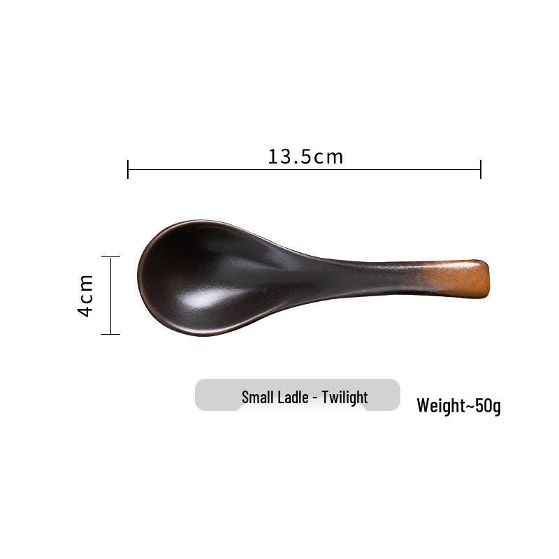 Ceramic Japanese Soup & Rice Spoon - Cute, Creative Teaspoon for Tableware and Cooking.