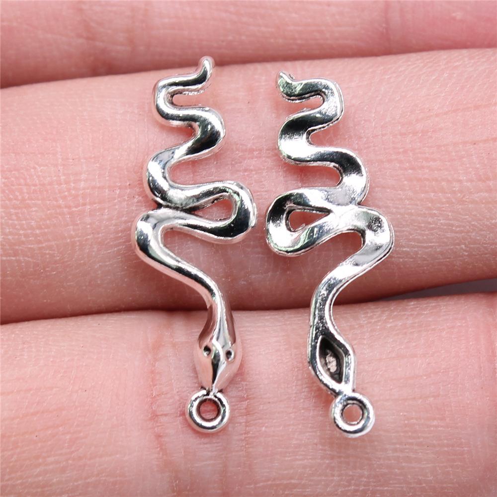 20pcs Animal Snake Charms Cobra Pendant For Jewelry Making DIY Crafts Making Findings Handmade Tibetan Jewelry