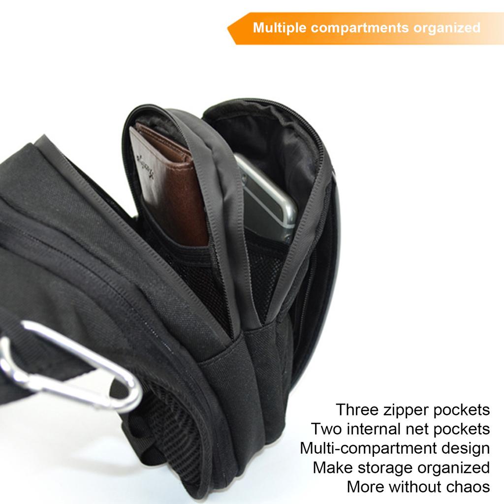 Motorcycle Drop Leg Bag Multi-Purpose Waterproof Thigh Pack With Earphone Cable Reserved Hole For Outdoor Hiking Cycling