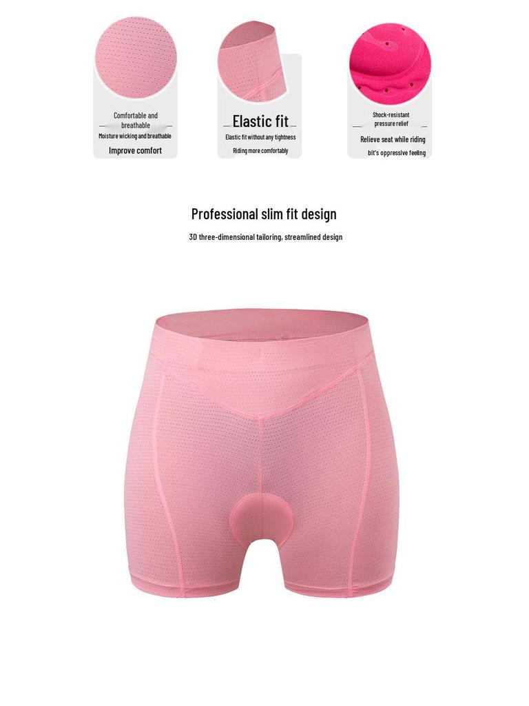 Jepozra Women's Thickened Silicone Cycling Shorts - Breathable, Quick-Drying Bike Pants
