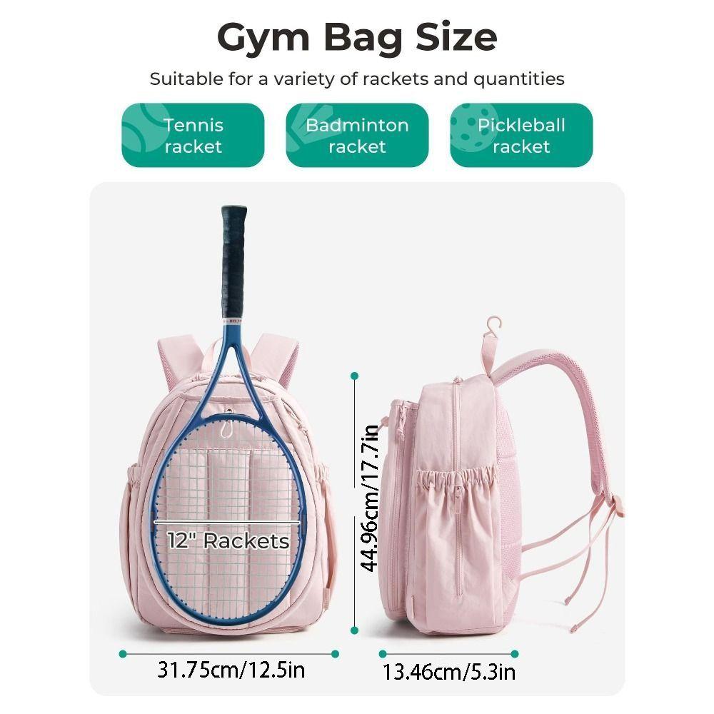 20L Tennis Backpack Large Capacity Sports Fitness Bag Durable Tennis Racket Bag Travel