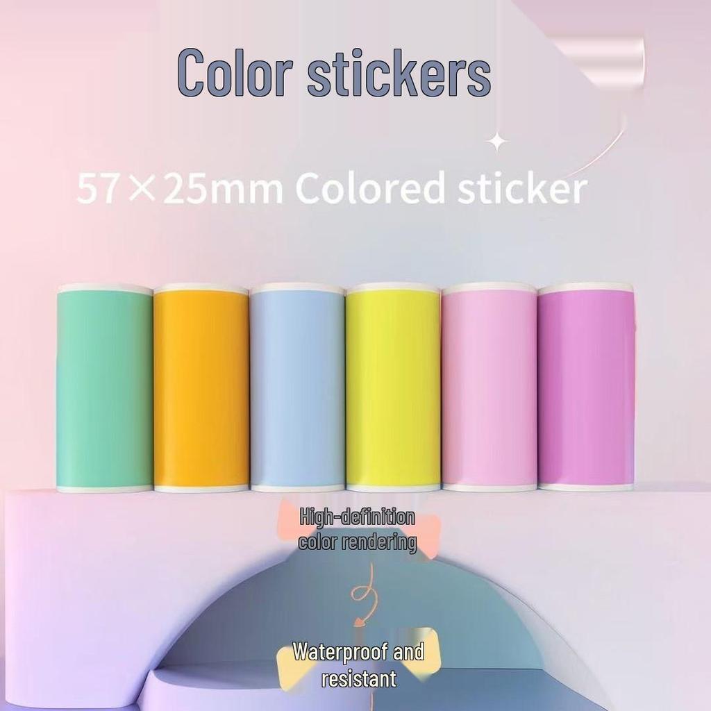 Color Background Thermal Label Paper: Self-Adhesive, Reusable for Student Error Review (5725)